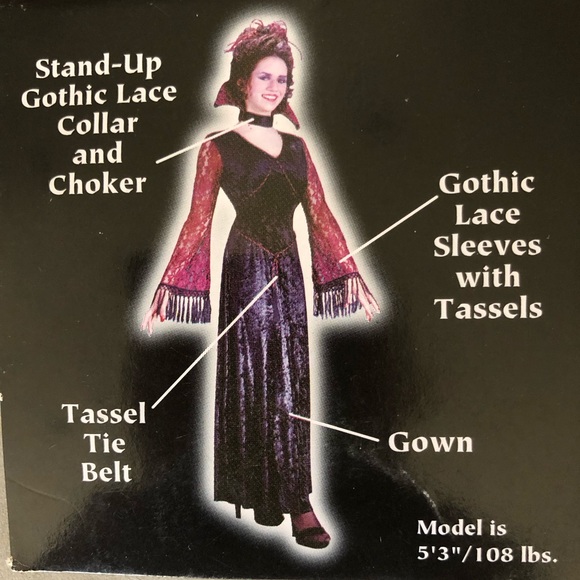 Gothic Velvet Gown Halloween Costume - Picture 9 of 9